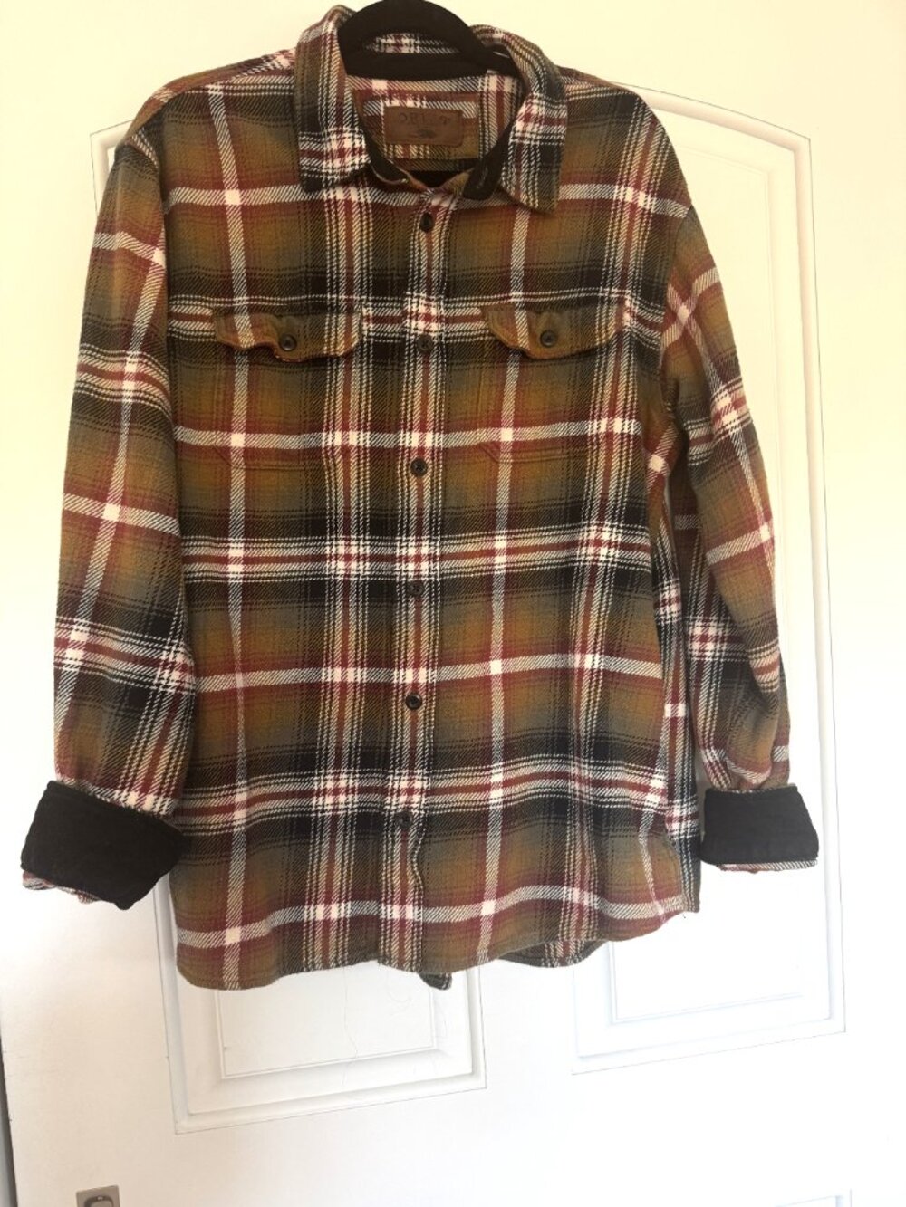 Orvis Classic Collection Men's XL Plaid Flannel Shirt Jacket Grandpa Cozy